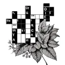 Crossword Puzzle tattoo design idea