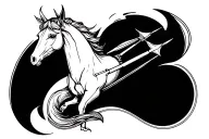 Sagittarius zodiac sign tattoo design idea