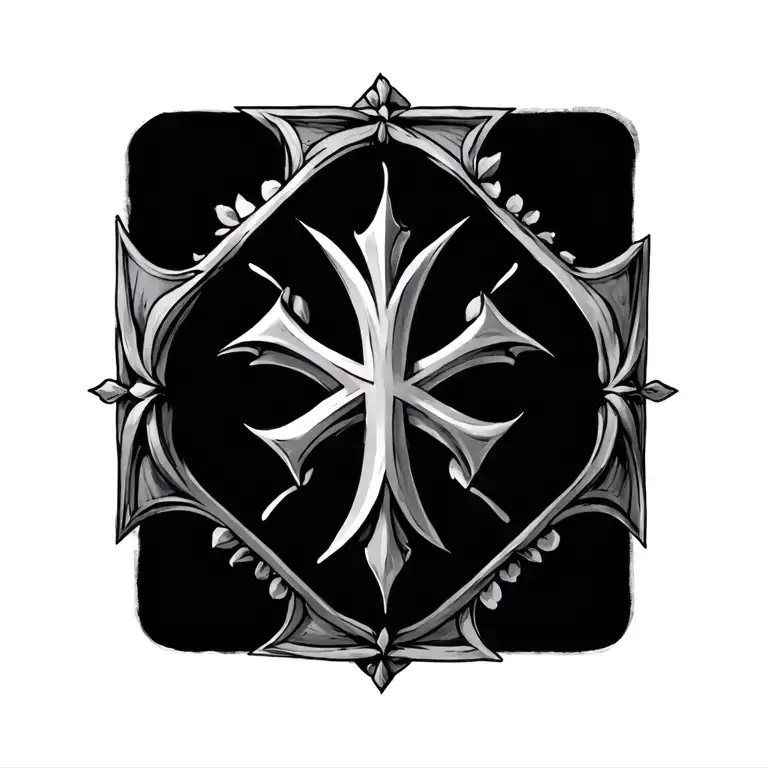 Maltese cross tattoo design idea