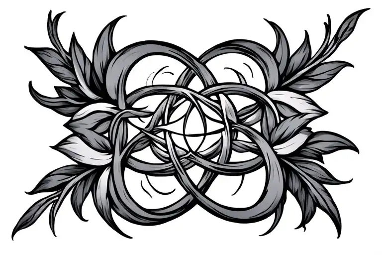 seed of life intertwined tattoo design idea