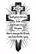 Jesus Cross with bible verse tattoo design idea