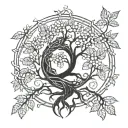 rowan celtic tree tattoo design idea
