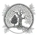 rowan celtic tree tattoo design idea
