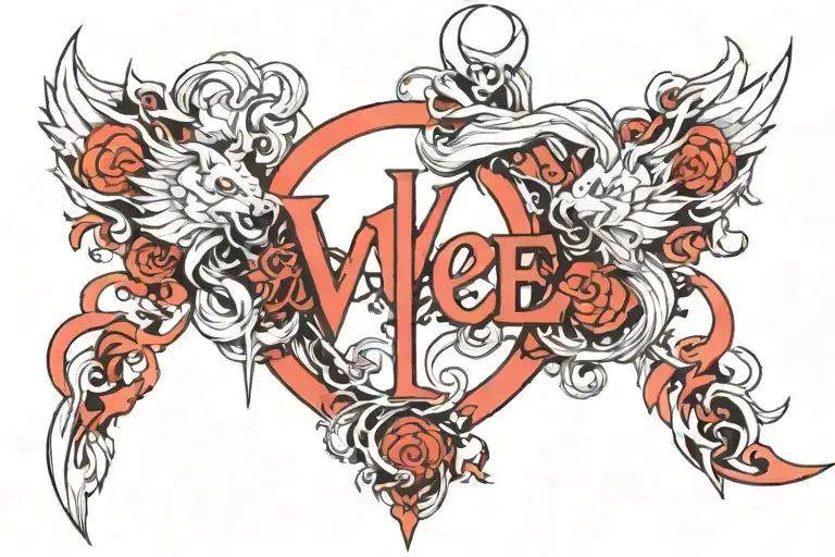 L.💔.V.E (Loyalty Out Values Everything symbolized tattoo design idea