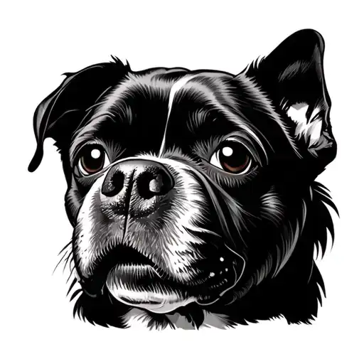 Dog Nose Print tattoo design idea