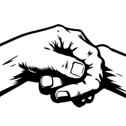 fist bump tattoo design idea