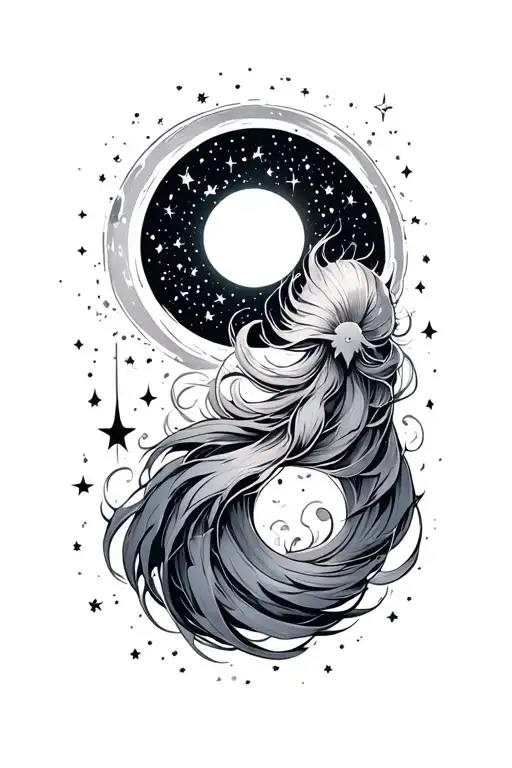 Lyra Constellation Background: Start tattoo design idea