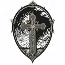 christian cross tattoo design idea