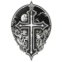 christian cross tattoo design idea