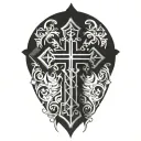 christian cross tattoo design idea