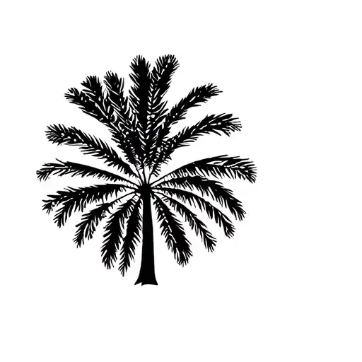 palmetto tree tattoo design idea