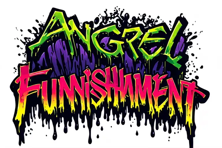 "Funnishment" angel tears and demon seaman tattoo design idea