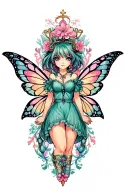 Fairy tattoo design idea