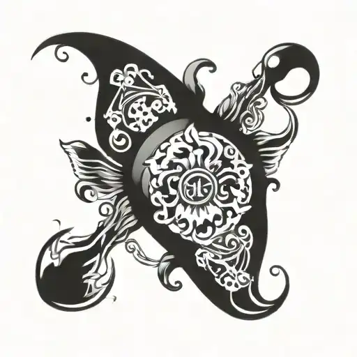 aquarius zodiac symbol incorporated tattoo design idea