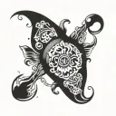 aquarius zodiac symbol incorporated tattoo design idea