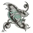 aquarius zodiac symbol incorporated tattoo design idea