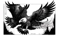 eagle flying tattoo design idea