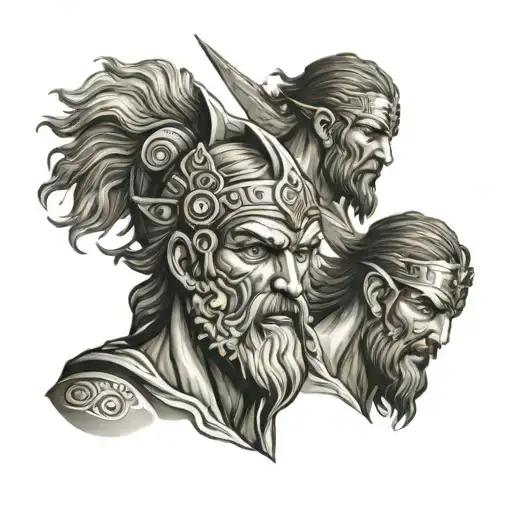 odysseus and cyclops tattoo design idea