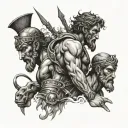 odysseus and cyclops tattoo design idea