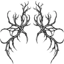 Smooth, branching lines like soft energy veins. Organic and calm, no shading, natural anatomical flow. tattoo design idea