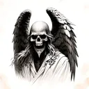 gothic azrael angel of death tattoo design idea