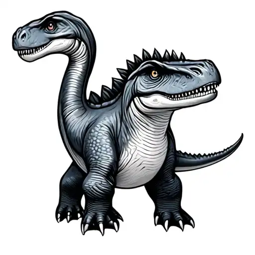 cute dinosaur tattoo design idea