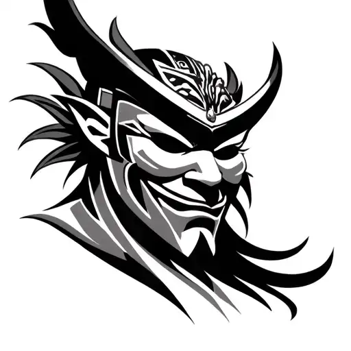 shogun mask tattoo tattoo design idea