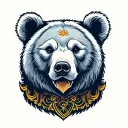 neo traditional bear head tattoo design idea