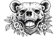 Bear skull tattoo design idea