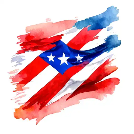 Puerto Rican flag and Dominican flag  tattoo design idea