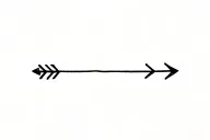  simple arrow with a writing tattoo design idea