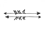  simple arrow with a writing tattoo design idea