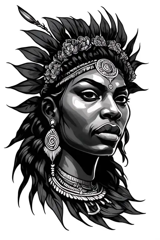 Ogun orisha upper arm tattoo design idea
