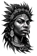 Ogun orisha upper arm tattoo design idea