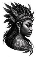 Ogun orisha upper arm tattoo design idea
