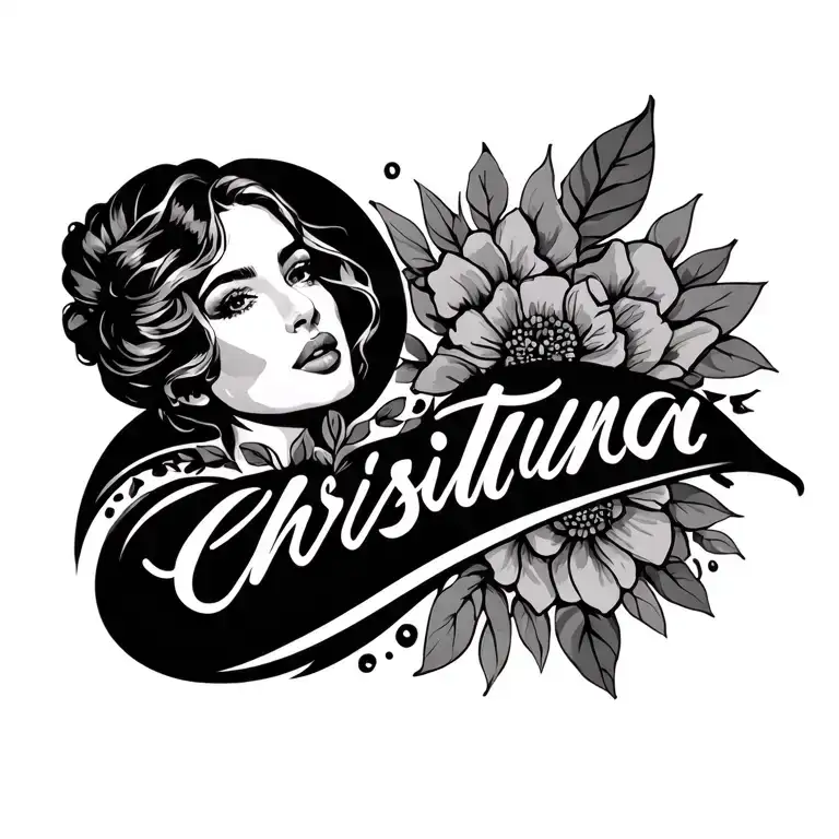 "christina " Wife tattoo design idea