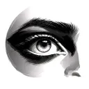 Greek and Egyptian eye tattoo design idea
