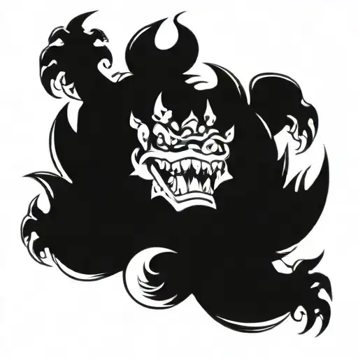 BOWSER SCARY FLAMES AND SHADING tattoo design idea