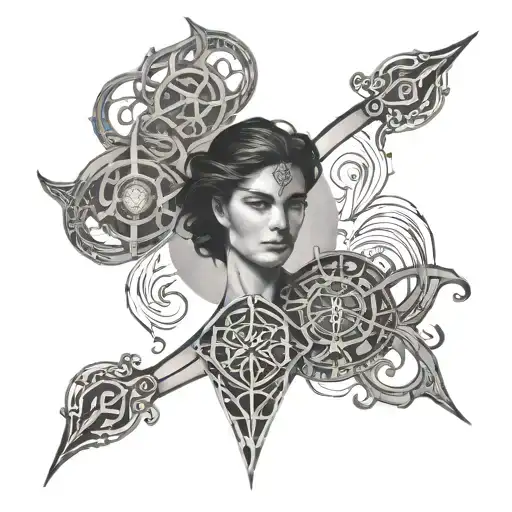 mistborn and lightweaver symbols on neck tattoo design idea