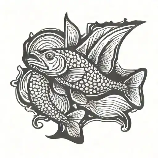state of Texas state outline with redfish tail tattoo design idea