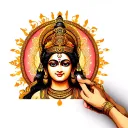 goddess Lakshmi wealth for men tattoo design idea