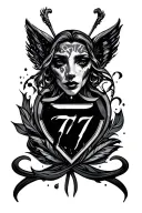 777 tattoo design idea