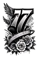777 tattoo design idea