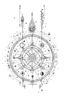 astrology inspired tattoo showcasing tattoo design idea