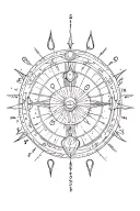 astrology inspired tattoo showcasing tattoo design idea