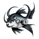 Pisces Taurus tattoo design idea