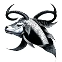 Pisces Taurus tattoo design idea