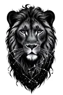 Leo constellation tattoo design idea