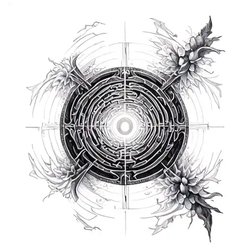 Fractal Labyrinth of Faith tattoo design idea
