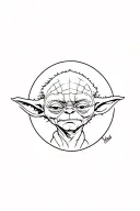 Yoda tattoo design idea
